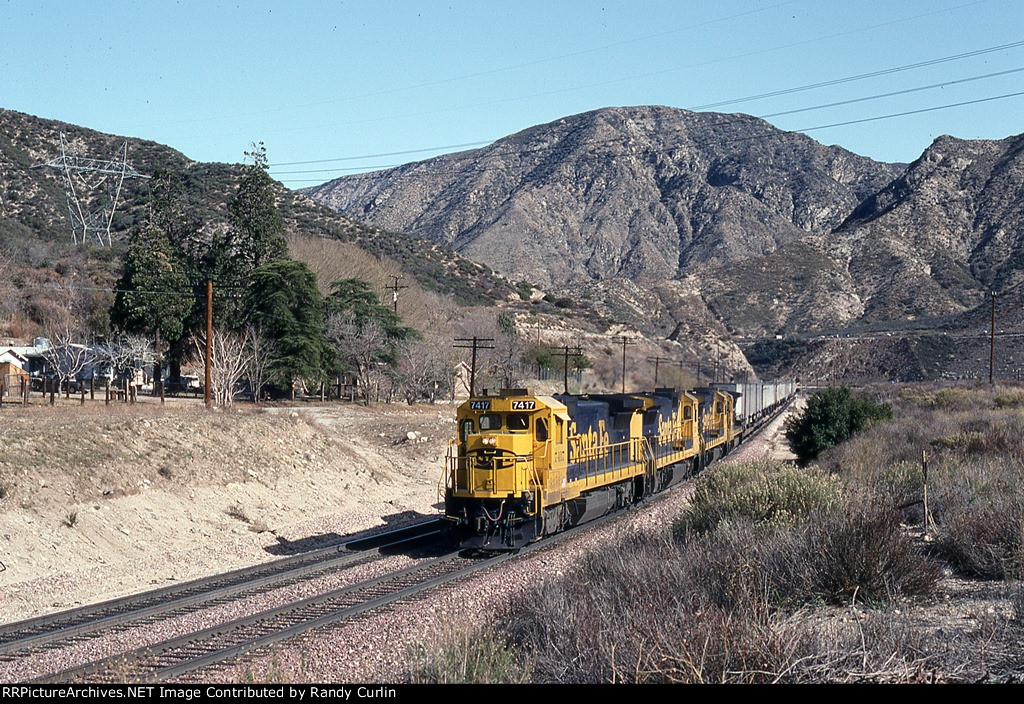 ATSF 7417 West on Cajon Pass